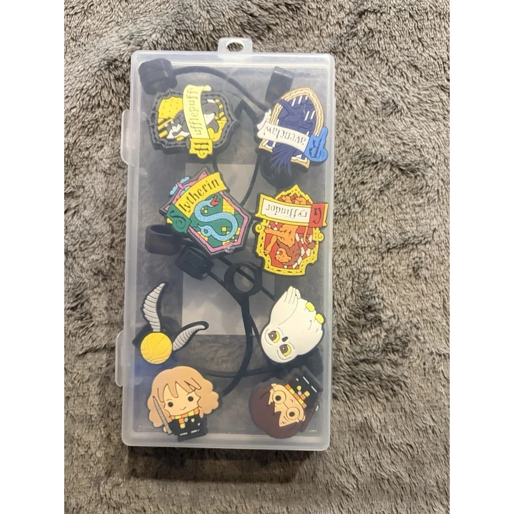 Harry Potter 8pc Simple Daily Use Silicone Straw Toppers